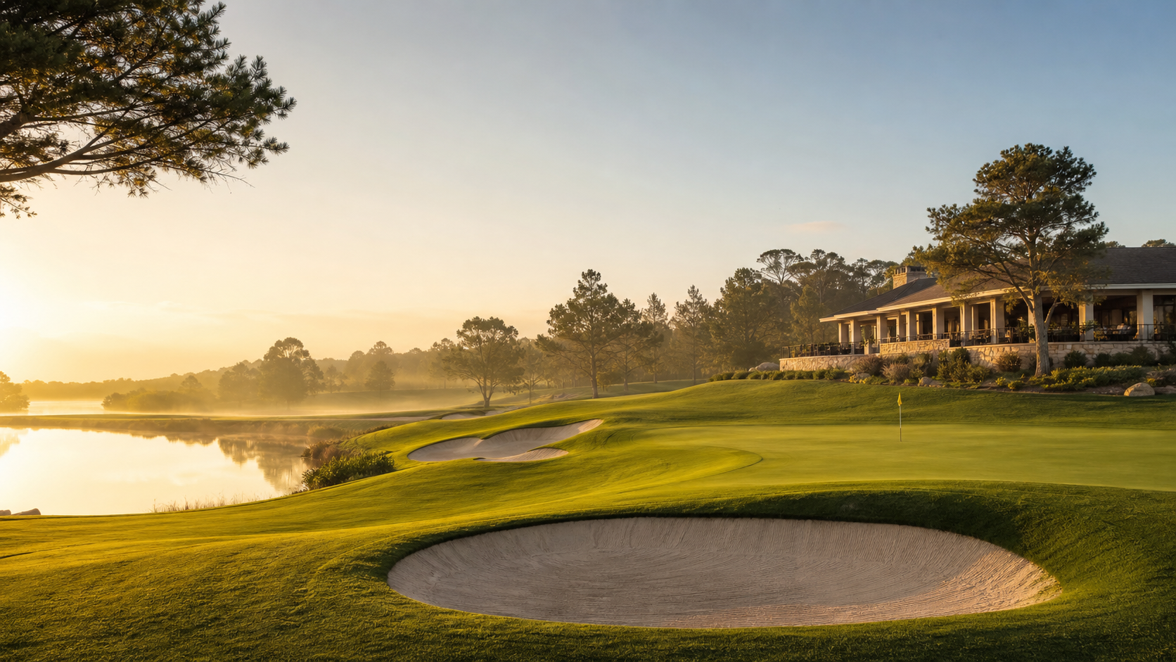 Crownridge fairway at golden hour